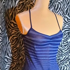 Womans blue striped tank top